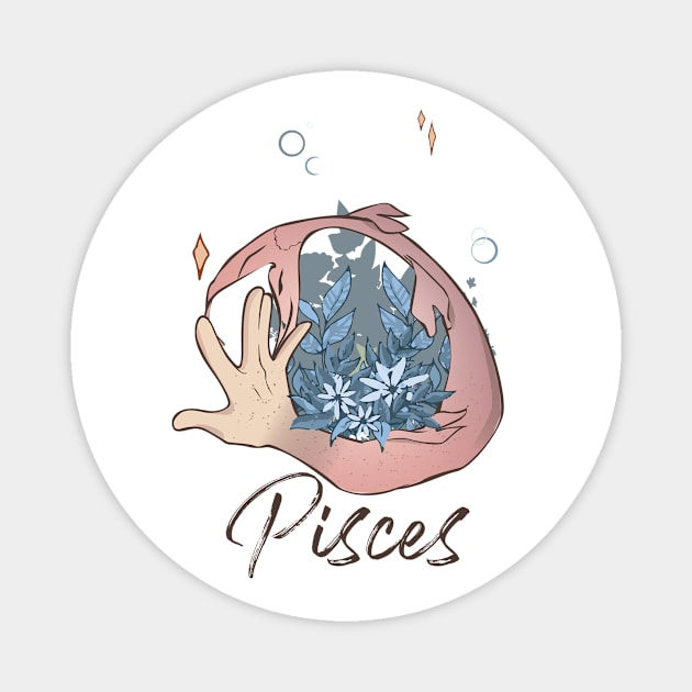 Pisces Magnet by HiPolly